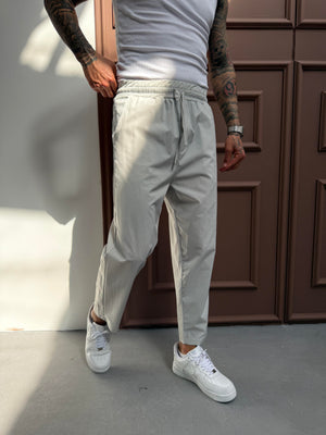 Gri Paraşüt Kumaş Boyfriend Pantolon