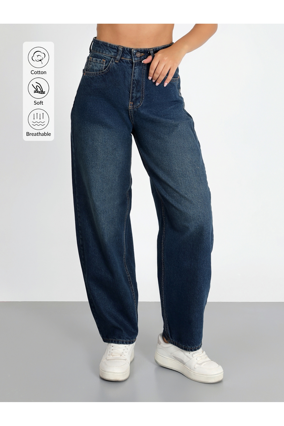 LACİVERT PALAZZO PANTOLON WİDE LEG JEANS YENİ SEZON 2026
