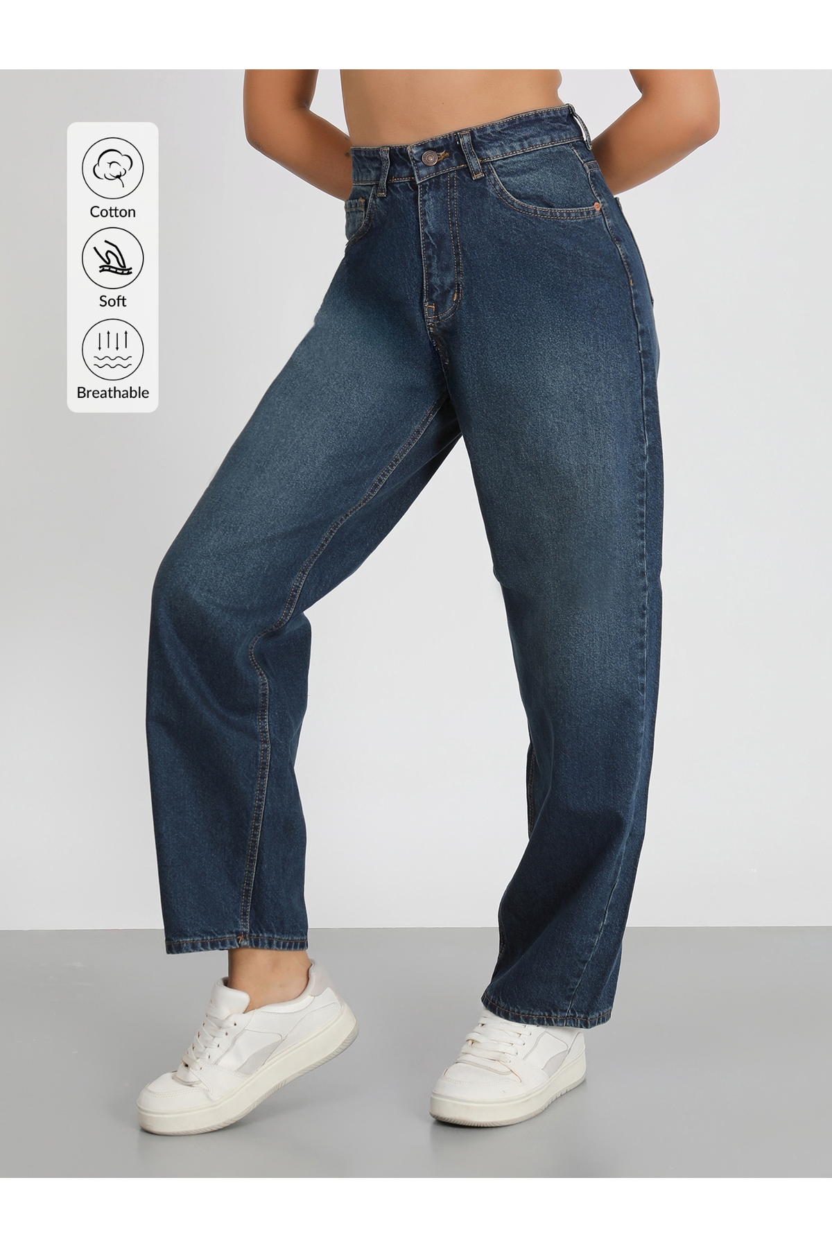 LACİVERT PALAZZO PANTOLON WİDE LEG JEANS YENİ SEZON 2026