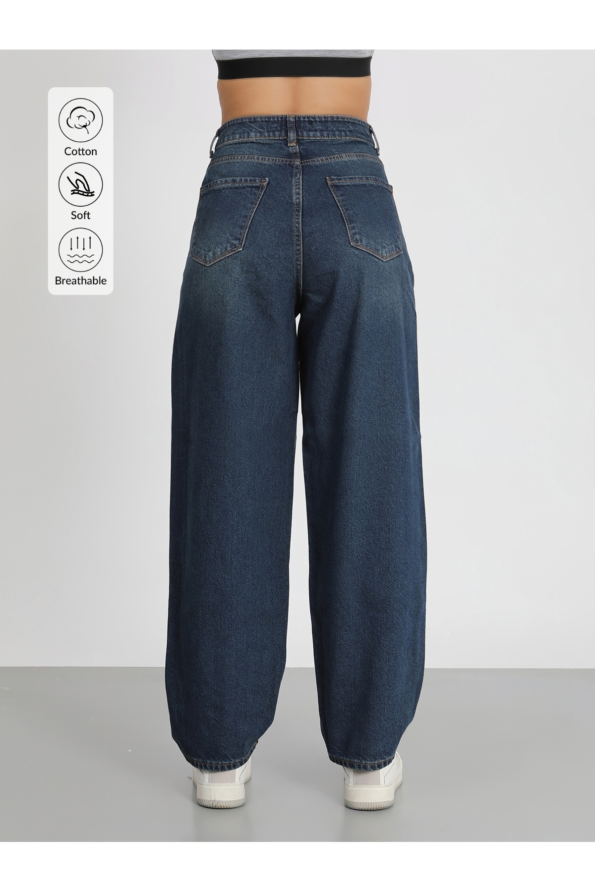 LACİVERT PALAZZO PANTOLON WİDE LEG JEANS YENİ SEZON 2026