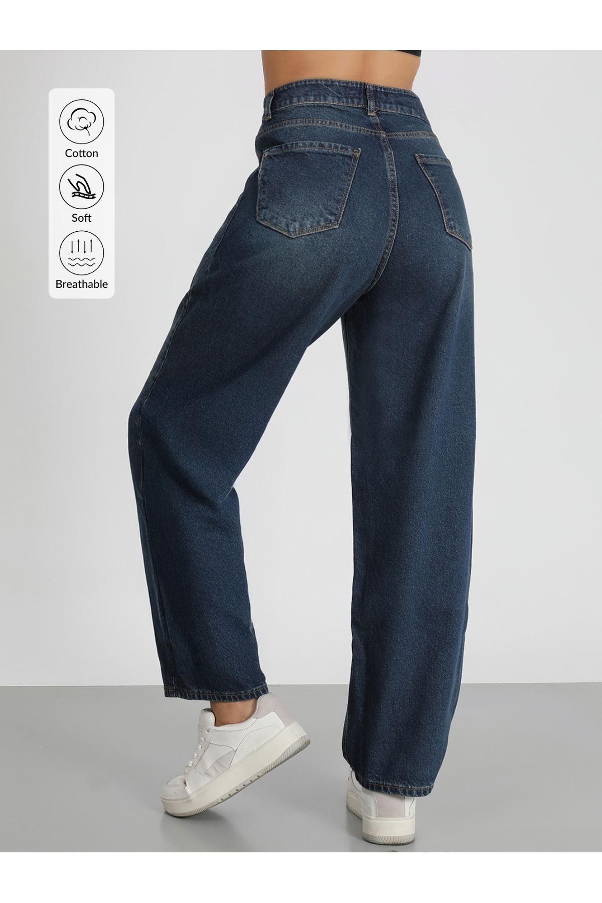 LACİVERT PALAZZO PANTOLON WİDE LEG JEANS YENİ SEZON 2026