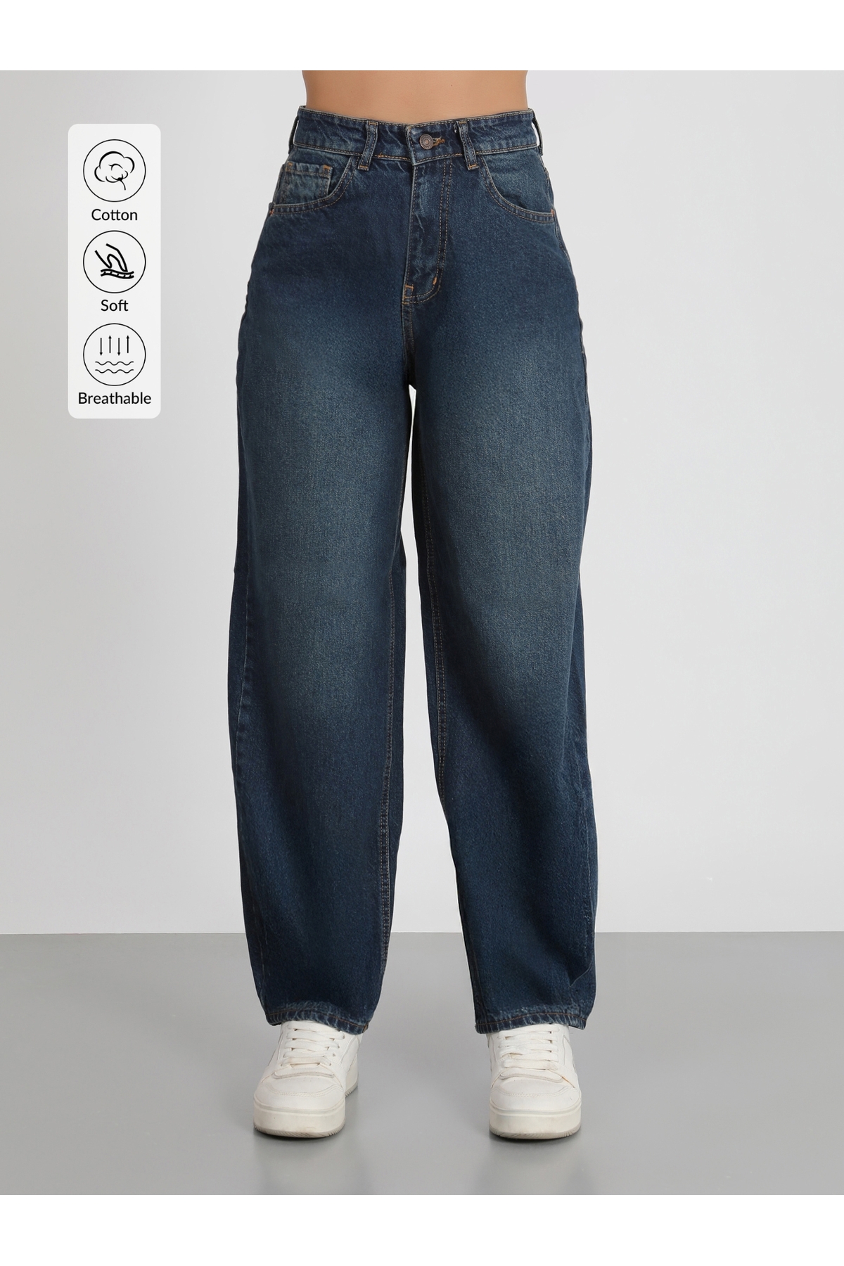 LACİVERT PALAZZO PANTOLON WİDE LEG JEANS YENİ SEZON 2026