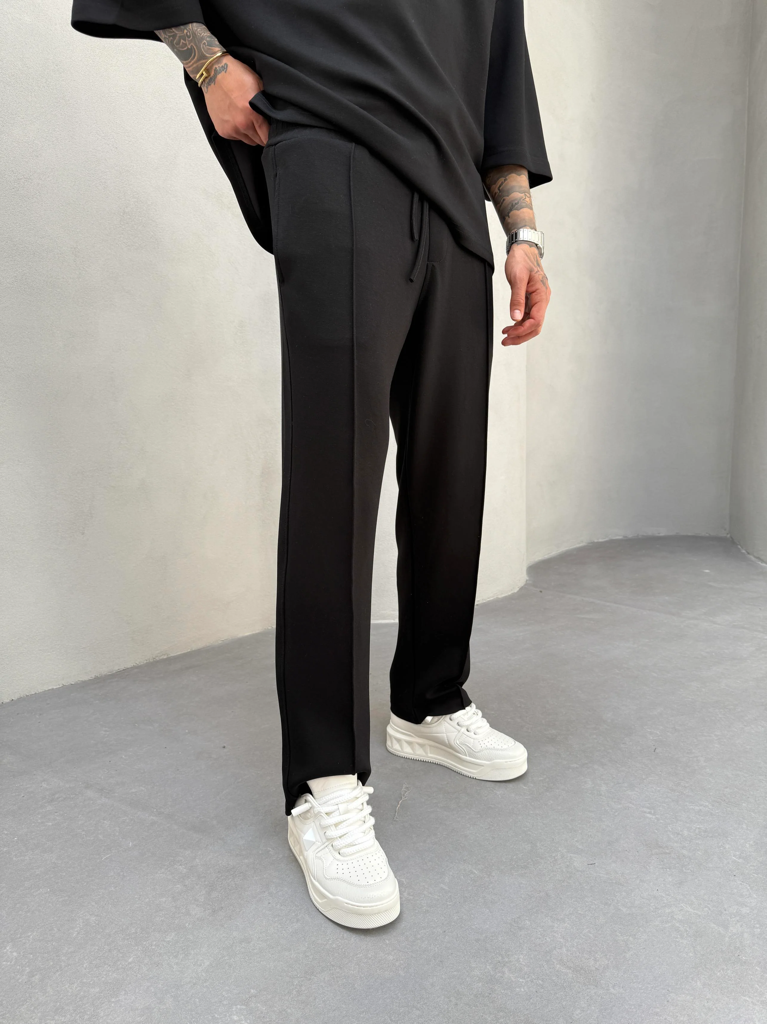 Erkek Siyah Oversize Eşorfman