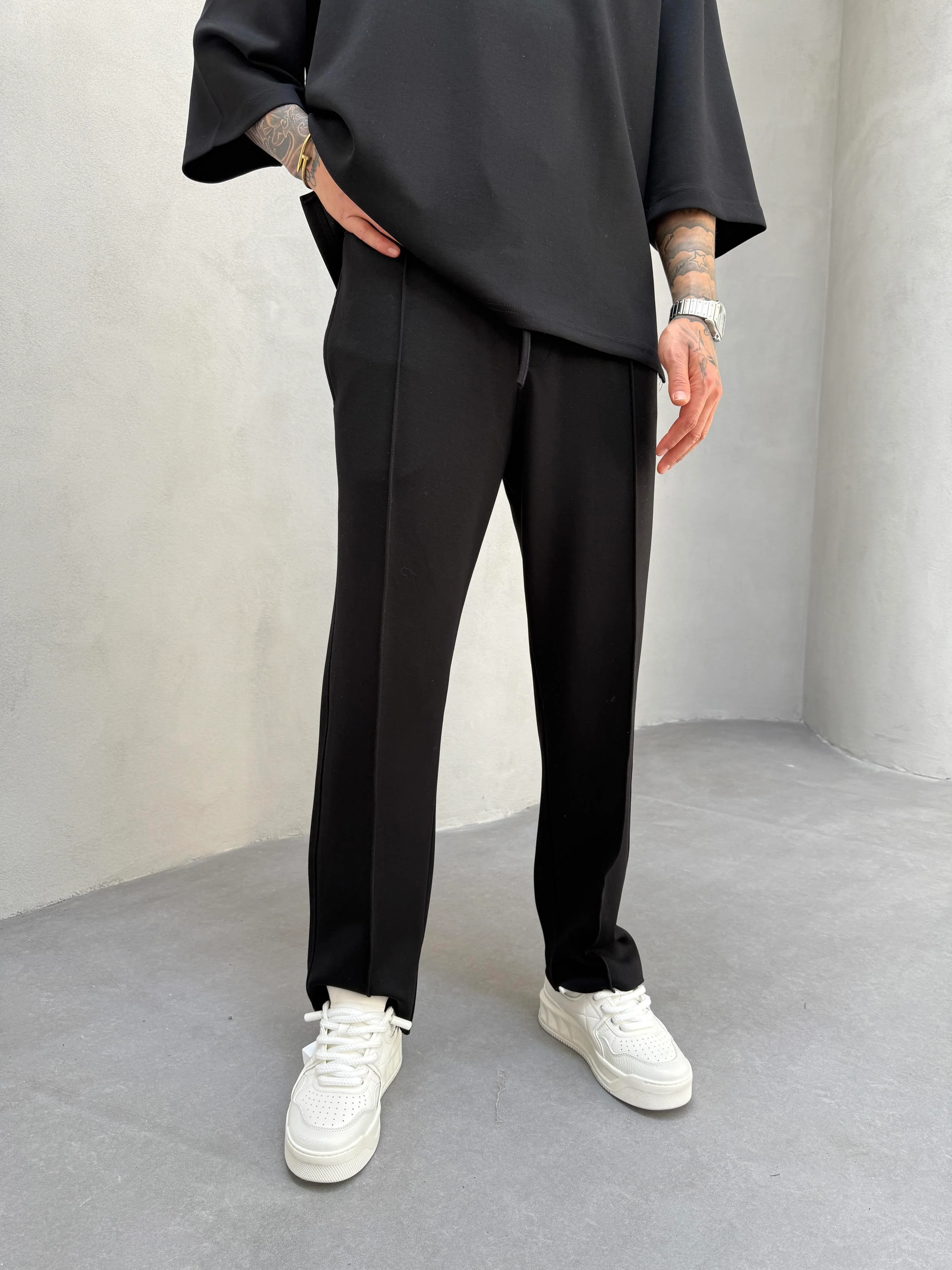 Erkek Siyah Oversize Eşorfman