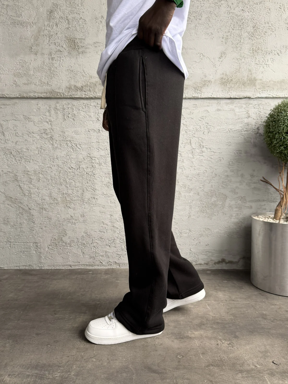 Erkek Siyah Baggy Kalıp Eşorfman