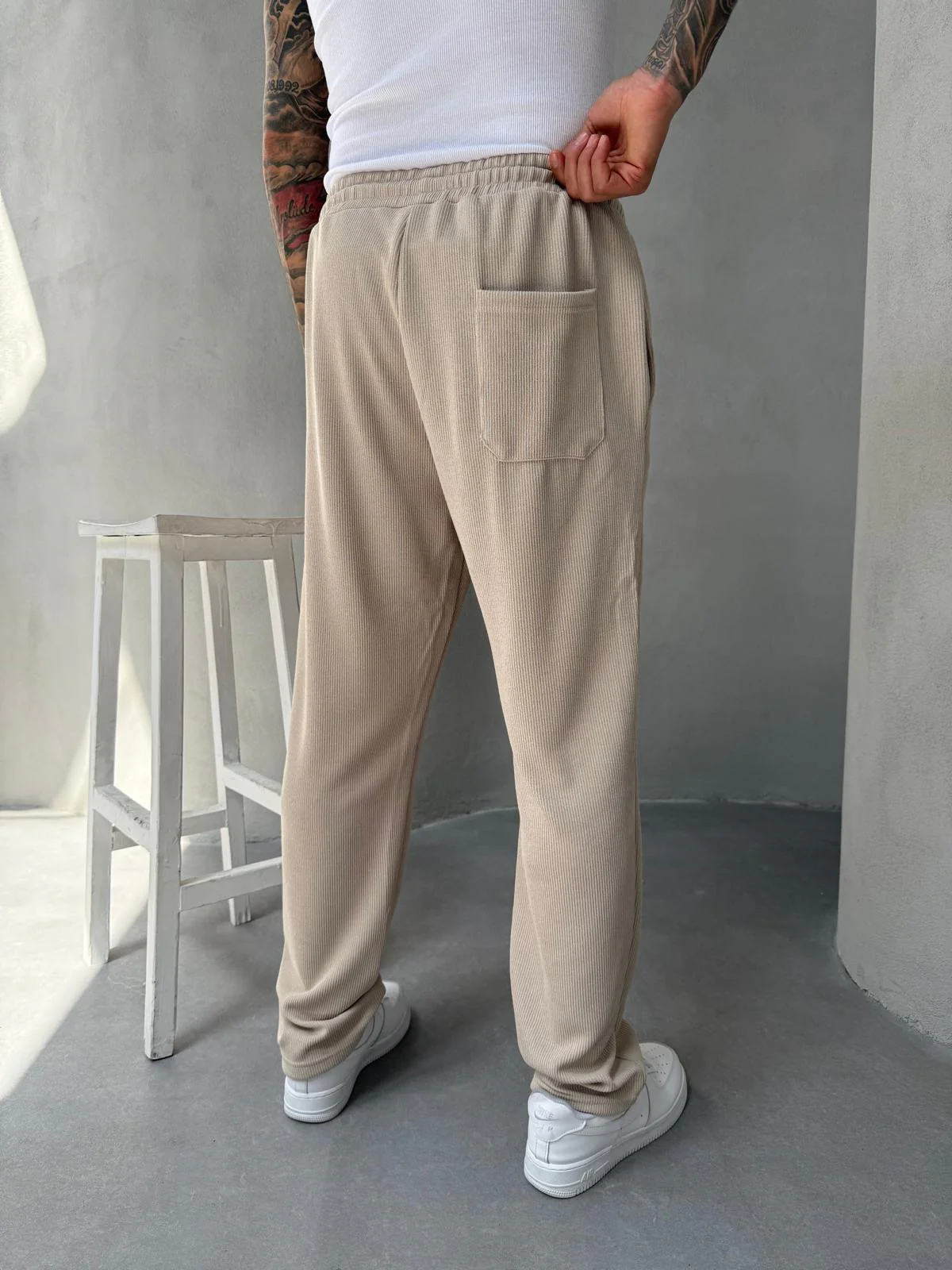 Erkek Bej Baggy Eşorfman