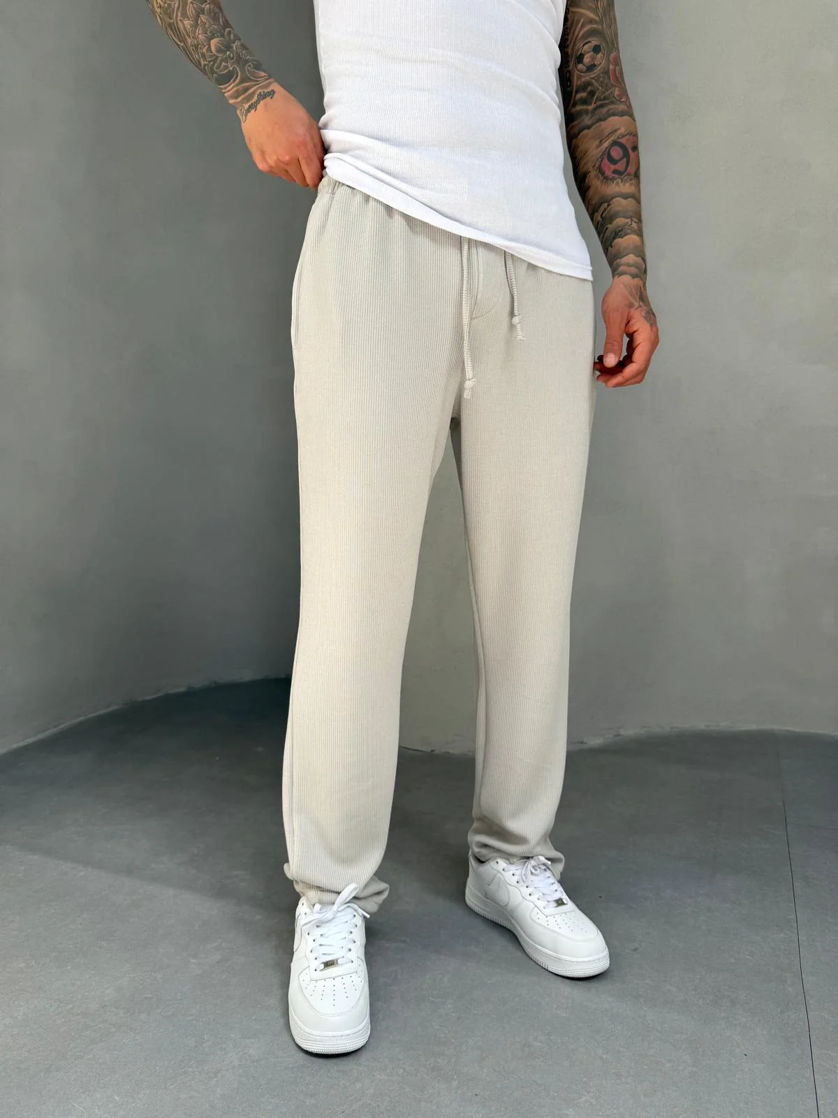 Erkek Bej Baggy Eşorfman