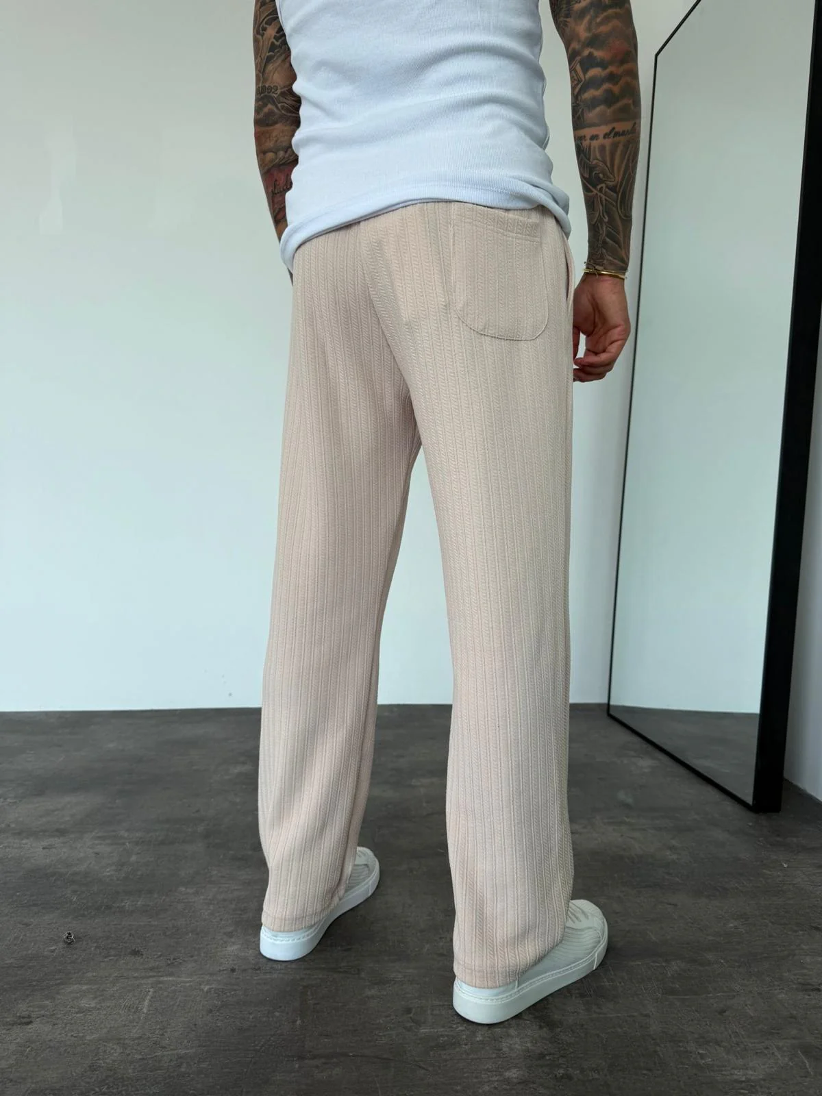 Erkek Krem Oversize Eşorfman