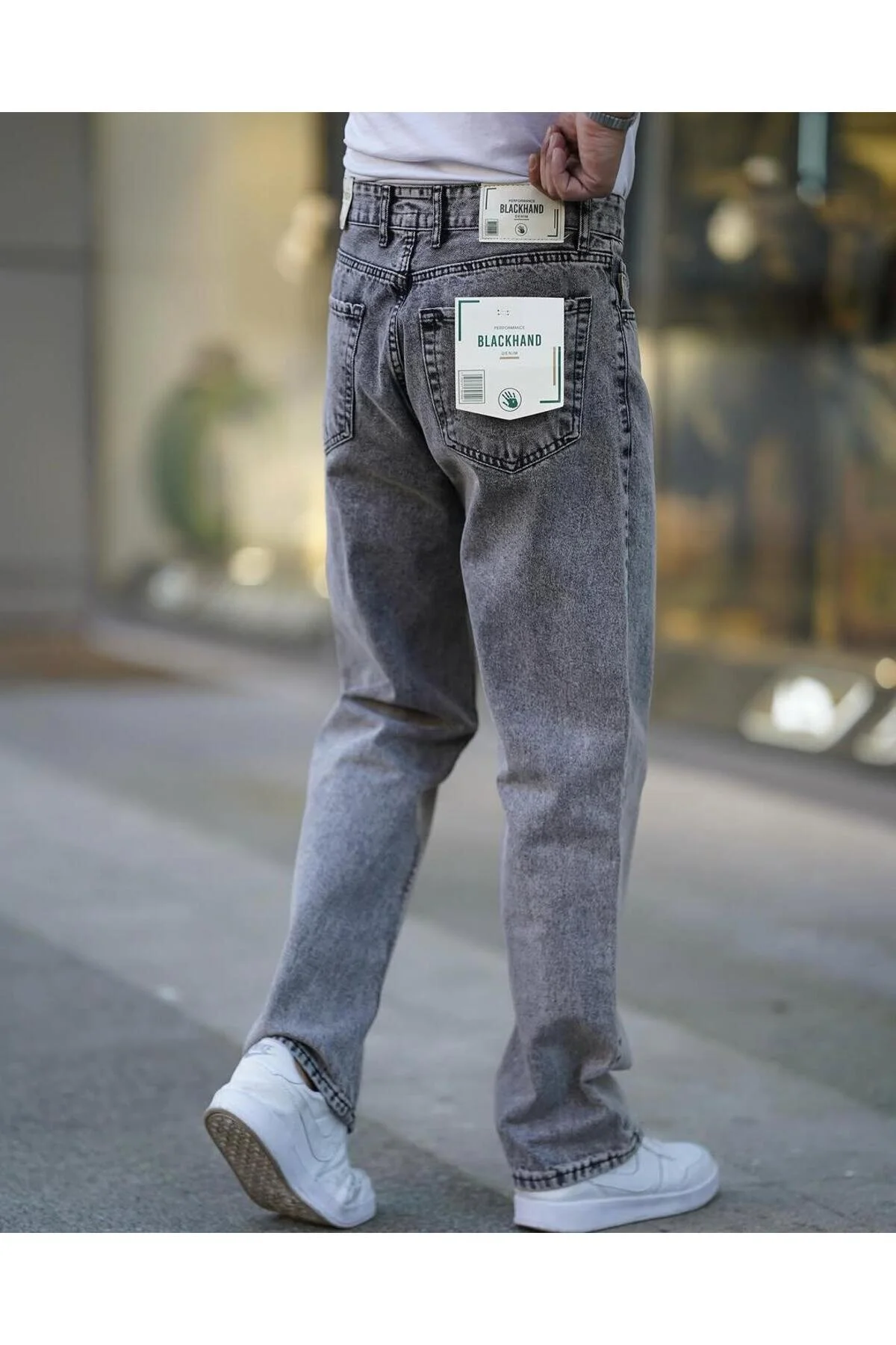 Erkek Füme Baggy Jean