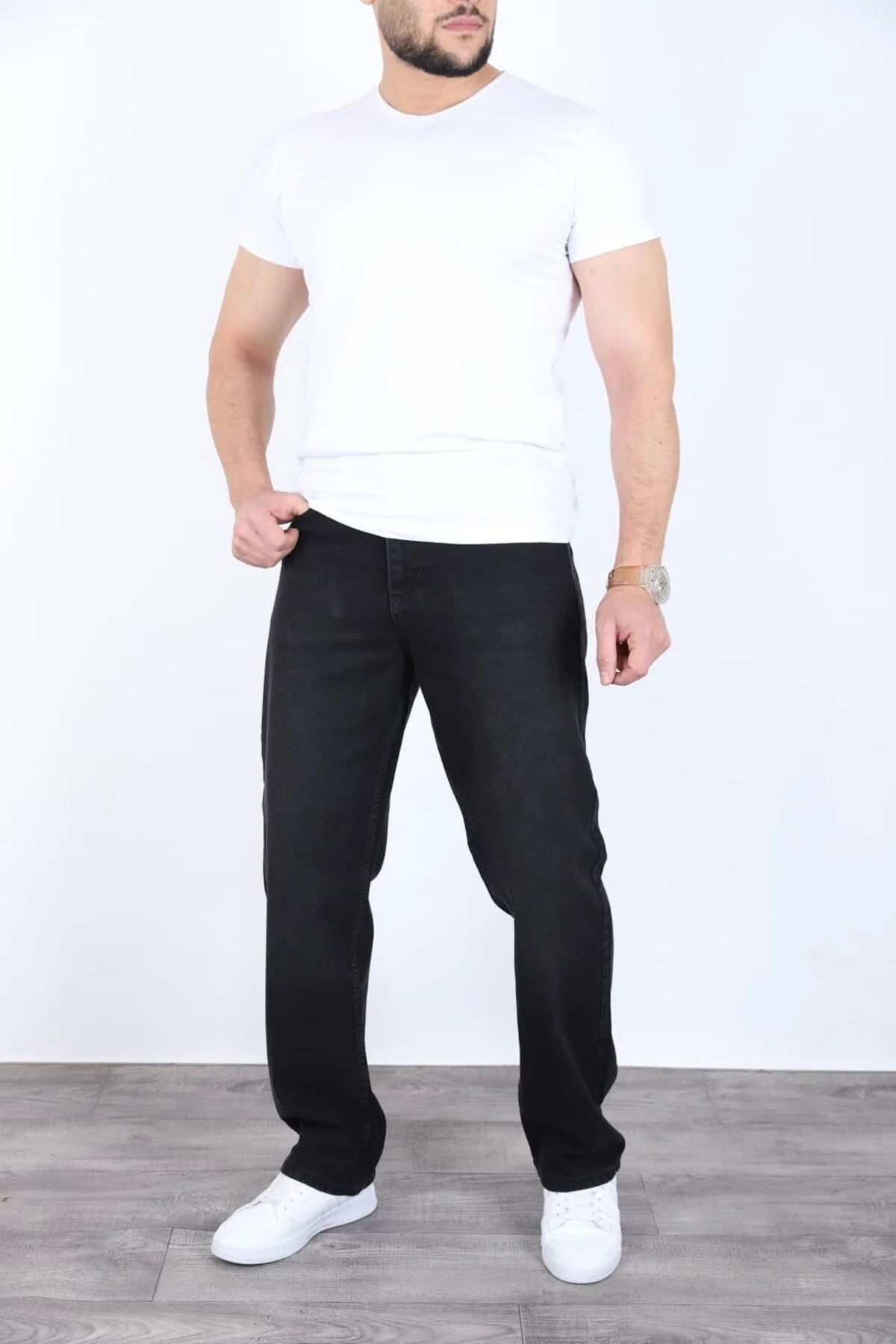Erkek Siyah Baggy Jean